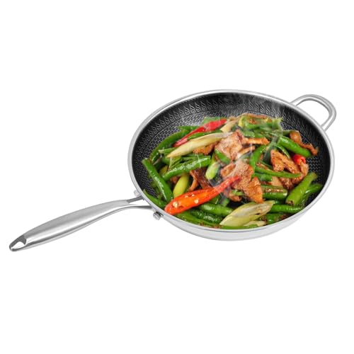 Wok de acero inoxidable 34cm con recubrimiento antiadherente miniatura 1