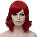 Produktbild ATAYOU® Damen Kurze Gewellte Lockige Synthetische Rot Bob Perücken Cosplay Halloween Perücke (Rot)