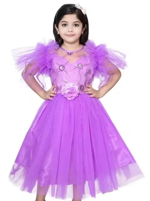 Image of Twinkle Charm Short Sleeve Party Frock for Girls
