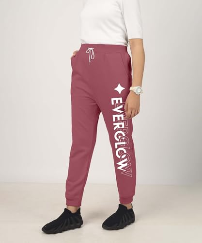 Image of KYDA Kids Girls Loose Mid Rise Cottonblend Printed Track Pants (Pack of 1)