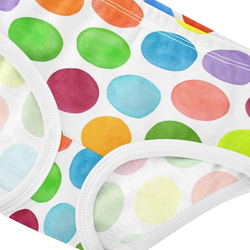 Girls Underwear Toddler 2t Cotton Panties Little Girl Designer Briefs Undies Kids Colorful Painted Dots White4