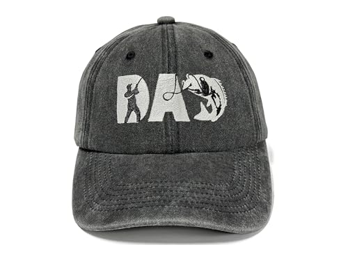 Image of Fishing Baseball Cap for Men Women, Adjustable Embroidered Fish Hat | Fishing Gear, Outdoor Adventure Design, Precision Embroidery Craft, One Size Adjustable Fit