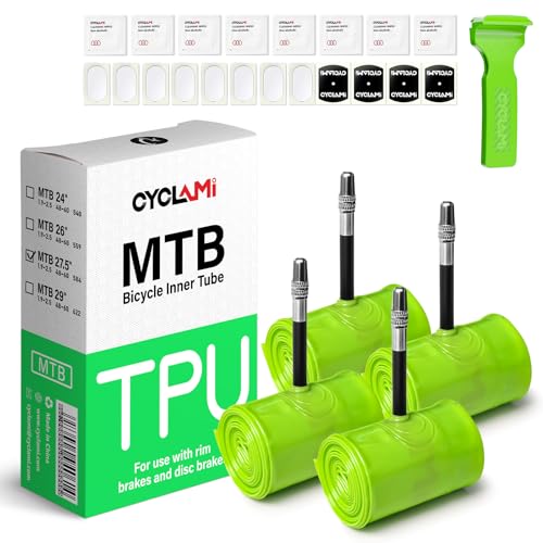 CYCLAMI 4本セット TPU インナーチューブ 63g 超軽量 MTB29 inch x 1.9-2.5 MTB自転車用TPUチューブ マウンテンバイク 高耐久性 交換用 仏式バルブ長 45mm