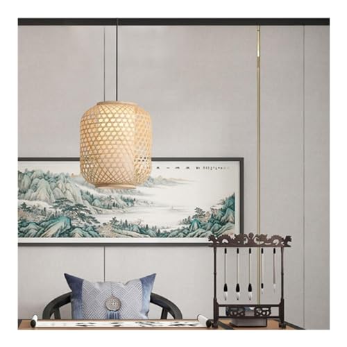 Lustre bambou fait main suspension rustique haut de gamme - 7