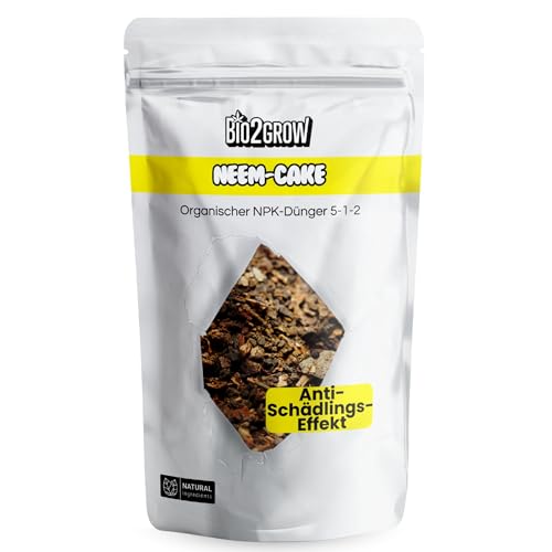 Bio2grow Neem Cake 2 KG – natürlicher Bodenhilfsstoff, organischer Dünger für Bodenverbesserung