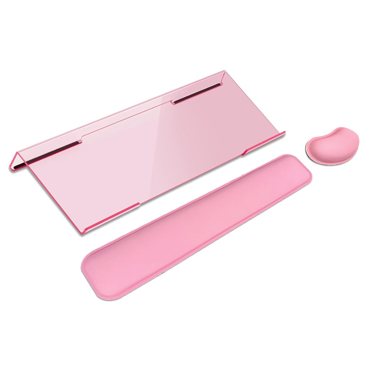 Computer Keyboard Wrist Rest Stand Set for Desktop Keyboard Holder Easy Typing with Wrist Pad for Office Home