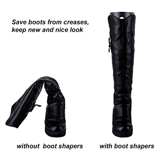 Ruisita 10 Pieces (5 Pairs) Boot Shaper Form Inserts Boots Tall Support for Women and Men (16 inches, Black)