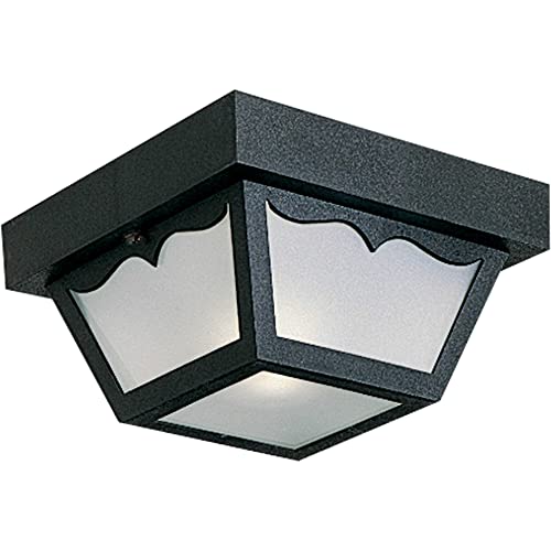 Progress Lighting 1-Light Indoor and Outdoor Flush Mount Ceiling Light, Interior and...