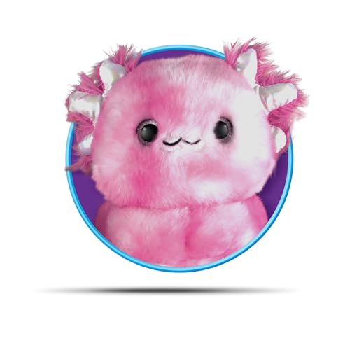 Image of Cloudz Kids Super Soft N' Cuddly Animal Airplane Travel Neck Pillow! Keep Children Comfy and Supported with a Buddy While Traveling or just Resting at Home - Pink Axolotl