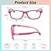 BiBiBear Kids Glasses for Toddlers 2-5 - Unbreakable & Lightweight TR90 Frame, Bendable Fashion Eyewear, Non Prescription (Pink & Orange)
