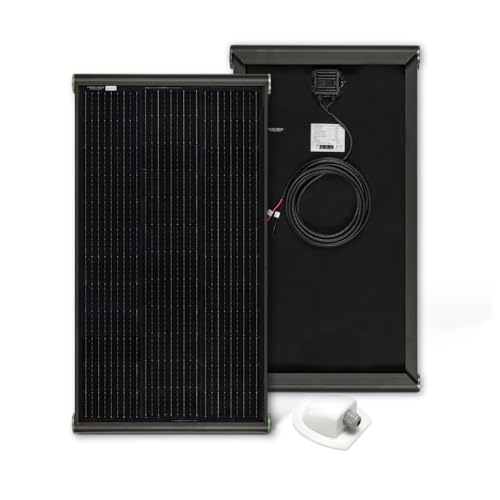 MOSCATELLI Pannello Solare Camper 240W Black Boost Monocristallino PERC Kit Pannello Solare per Camper con Profilo integrato in Alluminio Nero per fissaggio al tetto - SENZA REGOLATORE