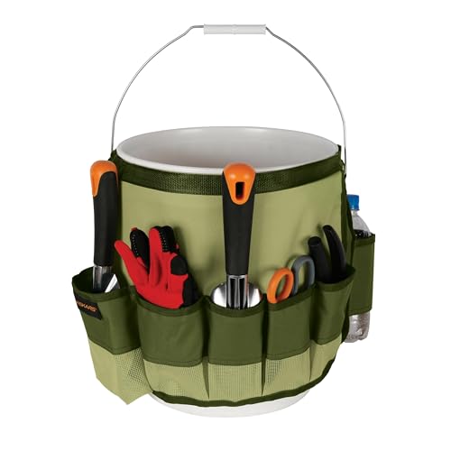 Fiskars 5 Gallon Garden Tool Bucket Caddy, Bucket & Tools Not Included - image 6
