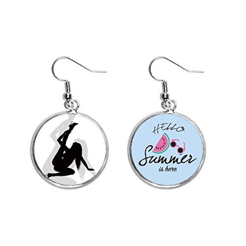 Pendientes de sandía para mujer joyería colgante de verano