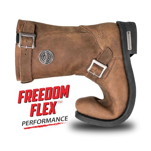 Image of Milwaukee Leather Men's Classic Leather Engineer Motorcycle Biker Boots | Premium Material, Round Toe, Rider Ready, Durable Everyday Wear