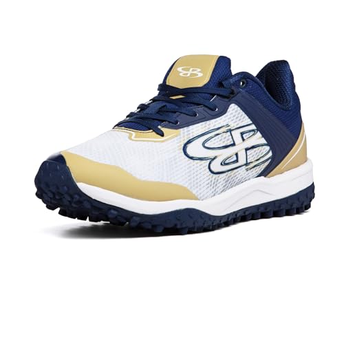 Boombah Viper Men's Venom Turf Navy/White/Vegas Gold - Size 9.5