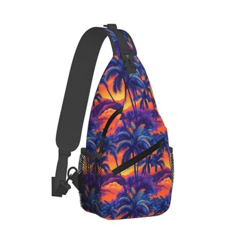 Petit sac à bandoulière imprimé hawaïen pour homme et femme