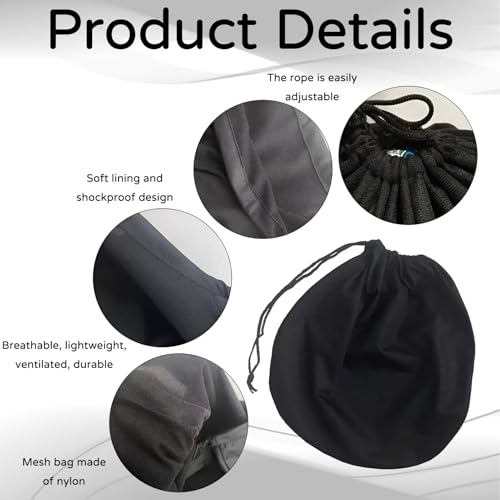 Motorradhelm üBerzug,Universal Helmtasche Motorradhelm,Tragbar Mit Kordelzug,Wasserdicht Reithelm Kinder,Kratzfest Reithelm Tasche,Schwarz,52*46cm,Geeignet FüR Motorradhelme,Fahrradhelme,Skihelmtasche