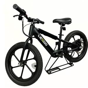 LEXGO EFUN 20 Limited Edition Elektrische fiets voor kinderen, 20 km bereik en snelheid tot 15 km/u, borstelloze motor met 180 W schijfremmen en 16 inch wielen