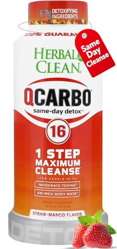 Herbal Clean Qcarbo16 Same-Day Detox Cleanse Drink (16 fl oz)