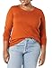 Amazon Essentials Women's Long-Sleeve Lightweight Crewneck Sweater (Available in Plus Size), Rust, XX-Large