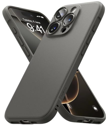 Image of Ringke Onyx Compatible with iPhone 16 Pro Case Cover Rugged Flexible Durable Anti-Slip TPU Protection Shockproof iPhone 16 Pro Back Cover - Gray
