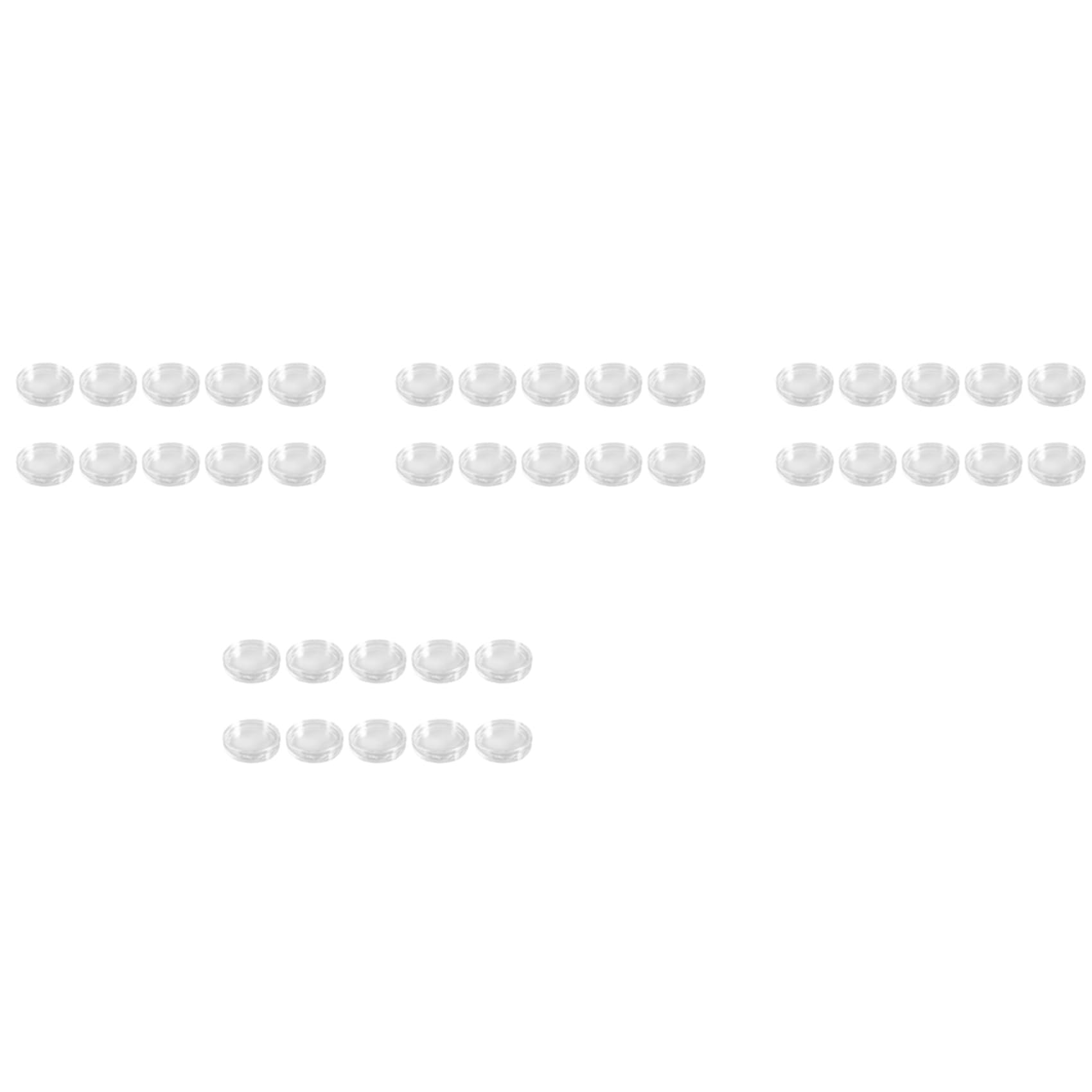 rieder Pack of 40 Clear Plastic Round Capsules 26mm