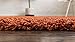 Unique Loom Solo Solid Shag Collection Modern Plush Terracotta Area Rug (4' 0 x 6' 0)