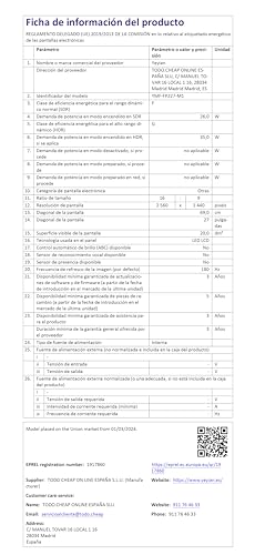 Schermo piatto Gaming Avance 2K 27" QHD | 2560 x 1440 | pannello IPS | vista 178° | 3000:1 | 180 Hz | 16:9 | 16,7 milioni di colori | tempo di risposta 1 ms | VESA | DisplayPort/HDMI - Monitor - Immagine 9