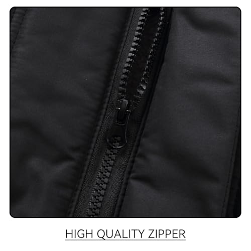 Boy Winter Fleece Coat Puffer Jacket with Faux Fur Hood Long Outwear Kid Clothes4