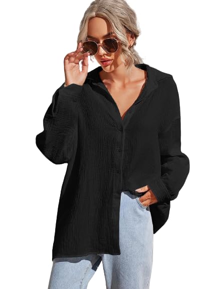 ROYALICA Women's Regular Fit Solid Shirt Delta Long Over Size