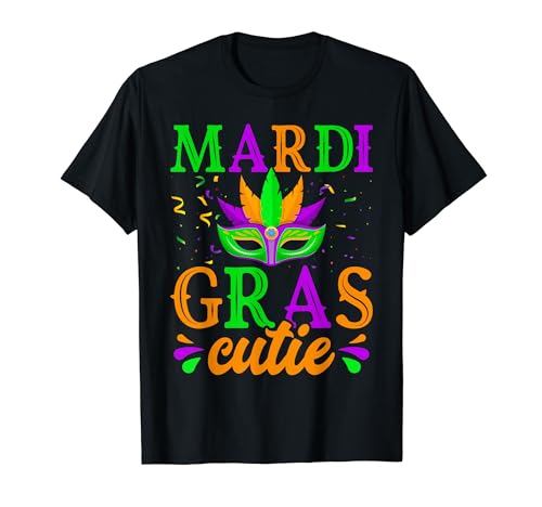 Mardi Gras Cutie - New Orleans Carnival Mask Fat Tuesdays Camiseta
