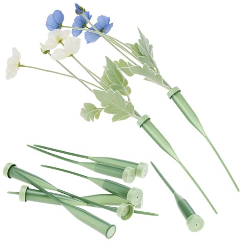 Tubes d'eau floraux verts QWORK de 15,2 cm pour compositions et art floral - 4