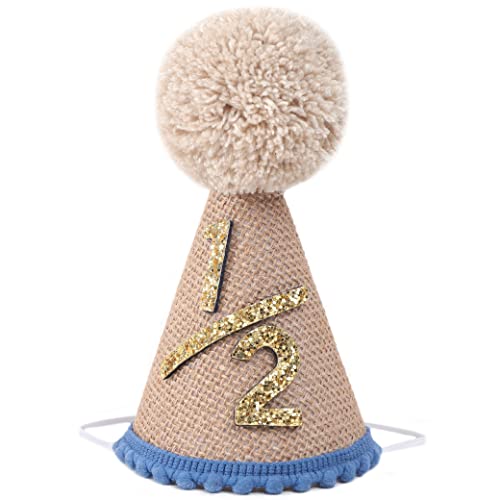 Image of WAOUH Half Birthday Hat - Bow Cake Smash Crown for 6 Month Baby, Mini Photo Prop