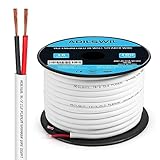 16 Gauge Speaker Wire (100FT), Electrical Wire,16 AWG Stranded PVC Extension Cord, 12V Low Voltage/Tinned Copper/Flexible Cable for Automotive Wiring, Lamp Cord, Marine Cable-CCA