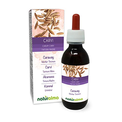 Alcaravea o Comino de prado (Carum carvi) frutos Tintura Madre sin alcohol Naturalma - Extracto líquido gotas 120 ml - Complemento alimenticio - Vegano