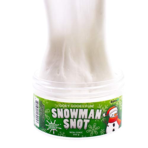 GAMAGO Snowman Snot Slime for Kids - Non-Toxic White Slime Kit for Girls & Boys for Sensory & Tactile Stimulation - Birthday Slime Party Favors & Christmas Stocking Stuffer Gift