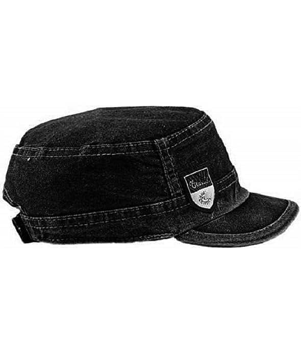 friendship Black Army Cadet Cap for Men & Women | Cotton Denim Military Hat | Fashionable Flat Top Cap-picture-17