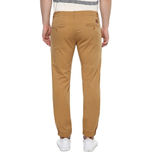 Image of Urbano Fashion Men's Khaki Slim Fit Casual Chino Jogger Pants Stretchable