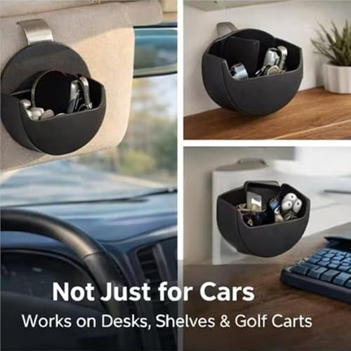 Image of 2PCS Black 3D Printed Universal Dip Can Holder for Car Visor & Belt,Lightweight Clip-On Pouch Organizer with Secure Storage-Durable Chew Can Holster Fits All Vehicles,Cars,Trucks,SUVs