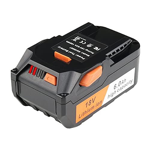 Powerost 6Ah 18V R840087 Replacement Battery Compatible with Ridgid 18V R840083 R840086 R840085 R840084 AC840087P AC840086 AC840085 AC840089 AC840094 R86092 R840095 Cordless Power Tools Battery