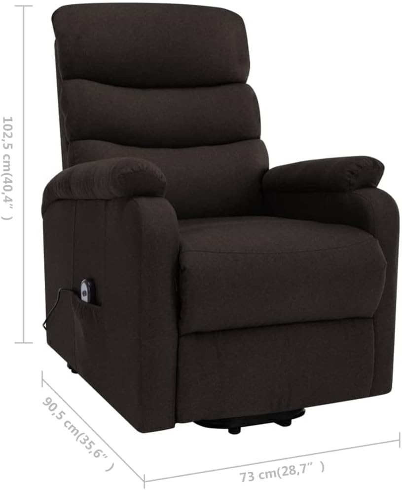 KCCLVER Power Lift Massage Recliner with detailed dimensions