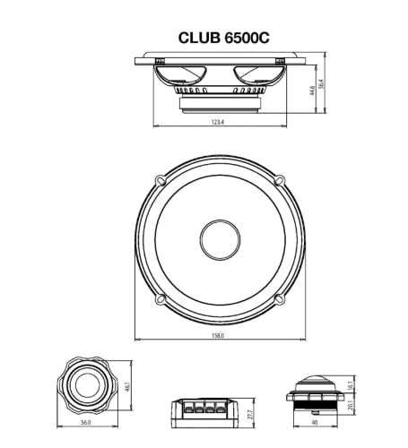 Image of Jbl Club -6500C 180W Wired Component, Bookshelf Speaker System - Black