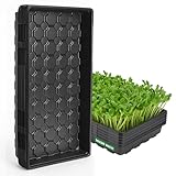 MIXC 10 Pack 1020 Seed Starter Trays, Extra Thick Heavy Duty Trays - No Holes, No Leak, Reusable Propagation Flats for Microgreens, Seedlings, Plant Germination, Fodder and Transplant