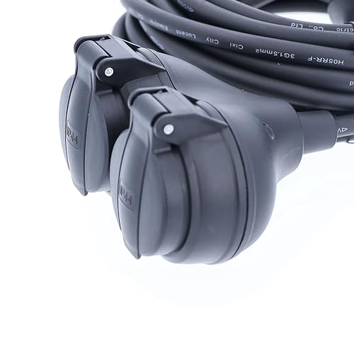 Cable de extensión de 230V para trabajos de exterior con tapas protectoras IP44 3