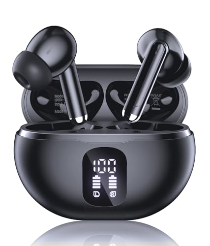Wireless Earbuds, Bluetooth 5.4 Headphones with 50H Playback, Deep Bass Stereo Ear Buds Clear Calls...