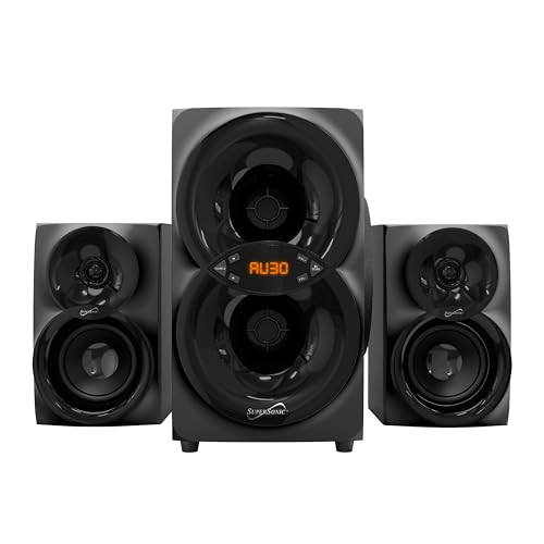 Supersonic SC-1136BT 2.1 CH Multimedia Bluetooth Speaker System 30W RMS with Deep Bass Subwoofer,...