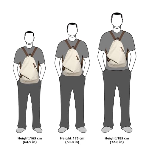 Image of KL928 Canvas Vintage Backpack - Large Casual Daypack Outdoor Travel Rucksack Hiking Backpacks for Men Women