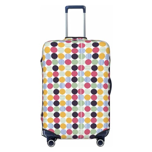 Polka Dot Luggage Cover Washable Elasticated Luggage Covers for Suitcase TSA Approved Stylish Scratch Resistant Luggage Case Protector