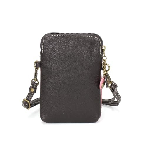 Image of CHALA Cell Phone Crossbody Purse-Women PU Leather /Canvas Multicolor Handbag with Adjustable Strap