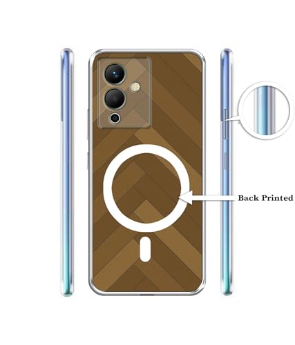 Image of Case Cover for Infinix Note 12 Pro 5G Wooden Herringbone Magnetic Ring Design (Not Magnetic Compatible) | UV Printed Soft TPU Shockproof Back Case for Infinix Note 12 Pro 5G